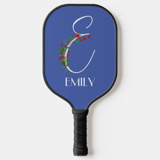 Rustieke waterverf monogram E moeder Pickleball Paddle (Voorkant)