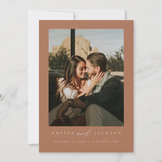 Rustieke Waterverf Mountain bruiloft uitnodiging (Achterkant)