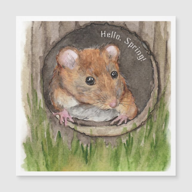 rustieke Waterverf muis (Voorkant)