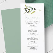 Rustieke Waterverf Olijftak Bruiloft Decor Menu's