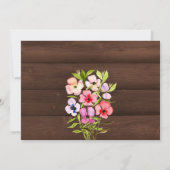 Rustieke Waterverf Pansies Schuur Hout Vrijgezelle Kaart (Achterkant)