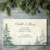 Rustieke Waterverf Pine Forest Woodland Visitekaartje