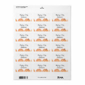 Rustieke Waterverf Pompoen Adresetiketten Stickers (Full Sheet)