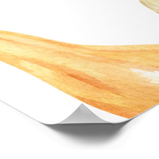 Rustieke Waterverf Pompoen Baby shower Welkom Poster (Hoek)