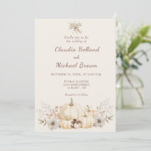 Rustieke Waterverf Pompoenen Elegante Fall Wedding