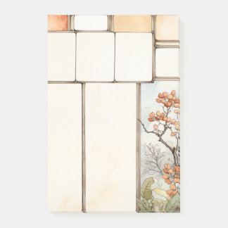 Rustieke Waterverf rode bloemetjes Schrijven spot  Post-it® Notes