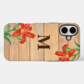 Rustieke Waterverf Sinaasappel Lily Botanische Kun Case-Mate iPhone Case (Achterkant (horizontaal))