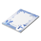 Rustieke Waterverf Sneeuwman Winter Custom Notitieblok (Gedraaid)