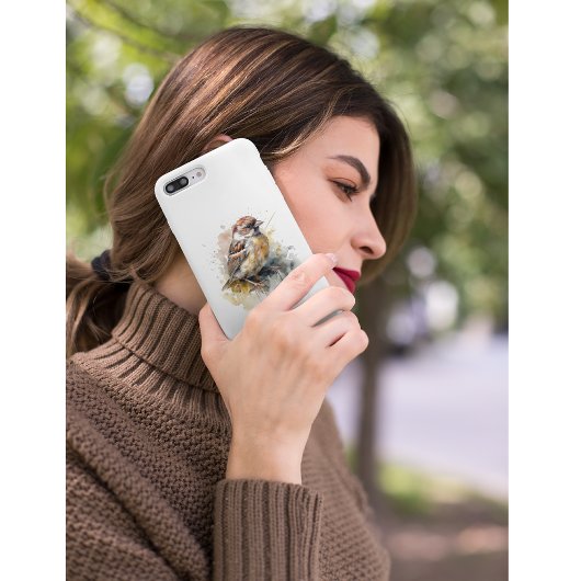 Rustieke Waterverf Sparrow, op maat Case-Mate iPhone Case
