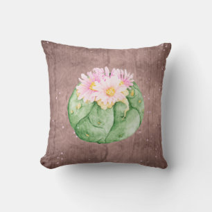 Rustieke waterverf succulenten, tweezijdig kussen