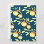 Rustieke Waterverf Sweet Peaches Bruiloft Kaart (Achterkant)