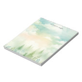 Rustieke Waterverf taartbos gepersonaliseerd Notitieblok (Gedraaid)