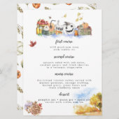 Rustieke Waterverf Thanksgiving Menu Kaart (Voorkant / Achterkant)
