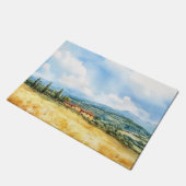 Rustieke Waterverf Toscaanse Middellandse Zee Deurmat (Schuin)