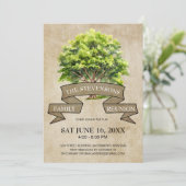 Rustieke Waterverf Tree Familie Reünie Kaart (Staand voorkant)