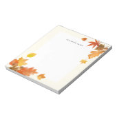 Rustieke Waterverf Vallende bladeren herfst Custom Notitieblok (Gedraaid)