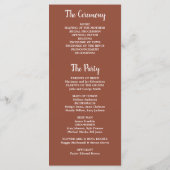 Rustieke waterverf verlaat foto land bruiloft programma (Achterkant)