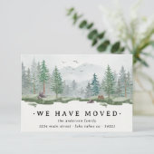 Rustieke Waterverf We hebben Pine Tree Mountain ve Aankondiging (Staand voorkant)