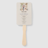 Rustieke Waterverf Westerne Ranch Wedding Programm Handwaaier (Voorkant)