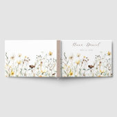 Rustieke Waterverf Wildflower bruiloft Gastenboek (Volledig)