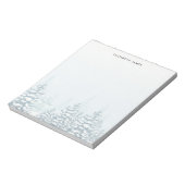 Rustieke Waterverf Winterbos Gepersonaliseerd Notitieblok (Gedraaid)