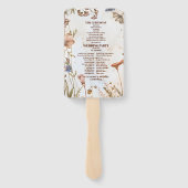 Rustieke Waterverf Woodland bruiloft Handwaaier (Achterkant)