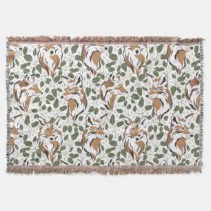 Rustieke Waterverf Woodlands Fox Pattern Deken