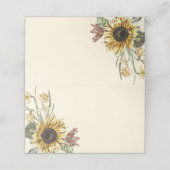 Rustieke Waterverf Zonnebloem Floral Botanicals (Buitenkant ongevouwen)