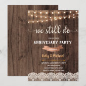 Rustieke, we doen nog steeds thema uitnodiging (Voorkant / Achterkant)