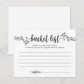 Rustieke Wedding bucket list Kaart, Advies Kaart (Voorkant / Achterkant)