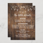 Rustieke Wedding Enclosure kaarten (Voorkant / Achterkant)