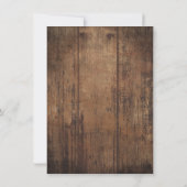 Rustieke Wedding Enclosure kaarten (Achterkant)