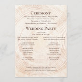 Rustieke Wedding.wood boomschors Custom Program Programma (Achterkant)