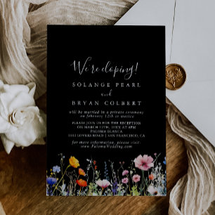 Rustieke Weide Botanische Elopement Ontvangst Kaart