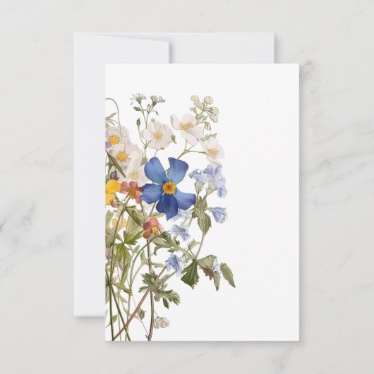 Rustieke weide Wildbloemen Paarse Waterverf Save The Date (Achterkant)