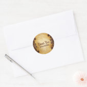Rustieke western land bruiloft dank u ronde sticker (Envelop)