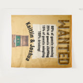 Rustieke Westerne bruiloft 🤠 Country Charm Wandkleed (Voorkant (horizontaal))