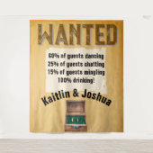 Rustieke Westerne bruiloft 🤠 Country Charm Wandkleed (Voorkant)