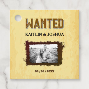 Rustieke Westerne bruiloft 🤠 GEZOCHT Foto Bedankjes Labels