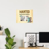 Rustieke Westerne bruiloft 🤠 GEZOCHT Foto Poster (Thuiskantoor)