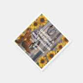 Rustieke westerne cowboy thema land bloemenbruilof servetten (Hoek)