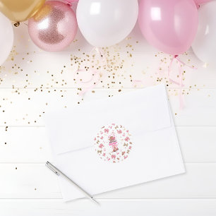 Rustieke Westerne Cowgirl Happy Birthday Girly Ronde Sticker