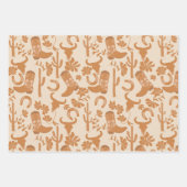 Rustieke Westerne Earth Tone Country Cowboy Boots Inpakpapier Vel (Voorkant 3)