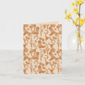 Rustieke Westerne Earth Tone Country Cowboy Boots Kaart (Gele Bloem)