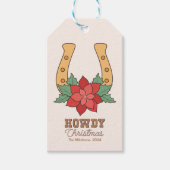Rustieke Westerne kerst Cadeaulabel (Voorkant)