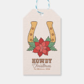 Rustieke Westerne kerst Cadeaulabel (Achterkant)
