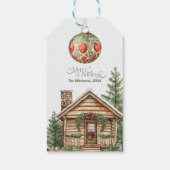 Rustieke Westerne kerst Cadeaulabel (Achterkant)