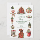 Rustieke Westerne kerst Kaart (Voorkant)