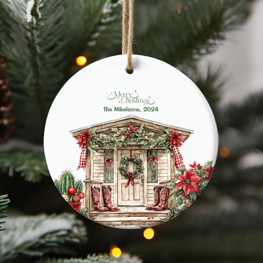 Rustieke Westerne kerst Ornament