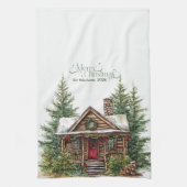 Rustieke Westerne kerst Theedoek (Verticaal)